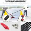 24FT Telescopic Water Fed Pole Brush Kit - 3.6-12M Solar Panel & Window Cleaner with Squeegee - Ultimate Cleaning Solution for High Reach Areas view 4