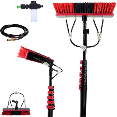 10.8M Telescopic Window Cleaning Pole with Soap Dispenser - Roof & Exterior Cleaning Equipment Lightweight & Durable 3.6m Extension for High Reach Cleaning Tasks