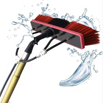 Telescopic Window Cleaner with Water Fed Brush 12ft Extendable Pole for Conservatory Roof & Solar Panel Cleaning Efficient Window Washing Tool (Color: 3.6m/12ft)