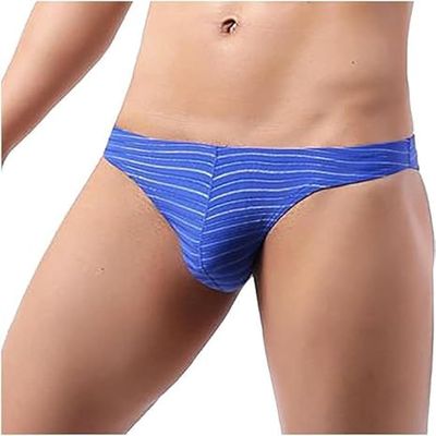 6 Pack Men's Thong Bikinis T-Back Mini Sports Briefs Sexy Thong Low Waist Cycling Gym Clubwear Charming Lingerie, dark blue, XXL