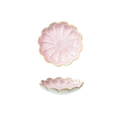 JIANBOHAIRS Sauce Bowls Ceramic Salad Plates- 4.3 Inch Dessert Plates Microwave Oven Safe for Seasoning, Appetizer, Vinegar, Ketchup(Pink)