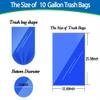 10 Gallon 60pcs Medium Clear Trash Bags Strong Clear Garbage Bags, Bathroom Trash Can Bin Liners, Plastic Bags for Office Home Kitchen, Waste Basket Liner, Fit 30 Liter, 10 Gal(10G60-Clear) view 2