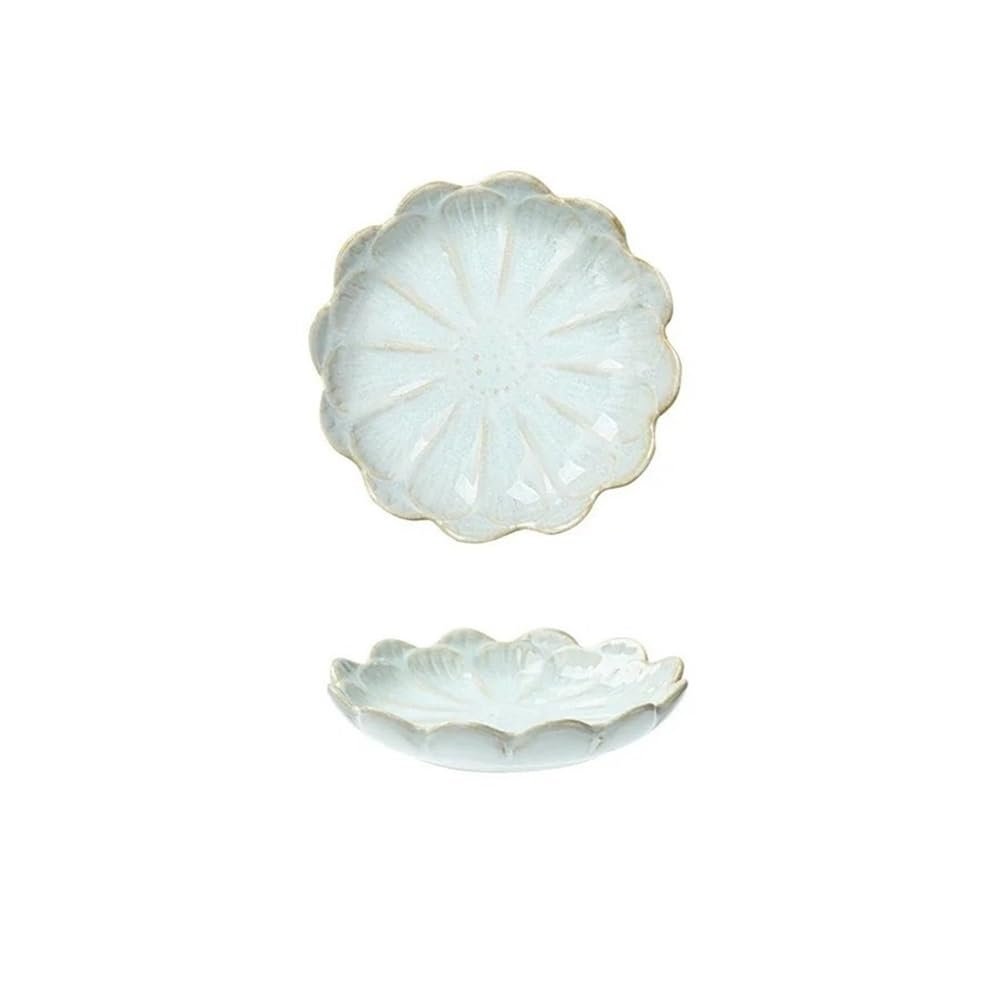 JIANBOHAIRS Sauce Bowls Ceramic Salad Plates- 4.3 Inch Dessert Plates Microwave Oven Safe for Seasoning, Appetizer, Vinegar, Ketchup(White)