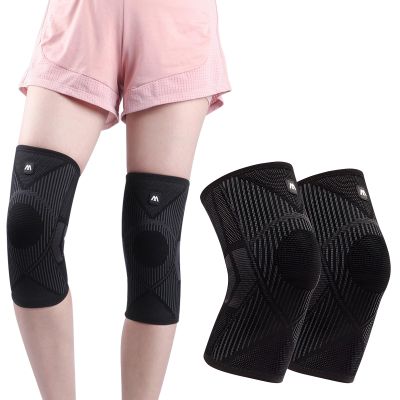 2 Pack Knee Brace Support for Women - Knee Compression Sleeves for Knee Pain, 1 Pair Knee Support for Arthritis Running Hiking Sports Fitness Injury Recovery (L, Black)