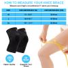 2 Pack Knee Brace Support for Women - Knee Compression Sleeves for Knee Pain, 1 Pair Knee Support for Arthritis Running Hiking Sports Fitness Injury Recovery (L, Black) view 2