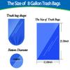 8 Gallon 60pcs Medium Black Trash Bags Strong Black Garbage Bags, Bathroom Trash Can Bin Liners, Plastic Bags for Office Home Kitchen, Waste Basket Liner, Fit 30 Liter, 7,8 Gal(8G60-Black) view 2