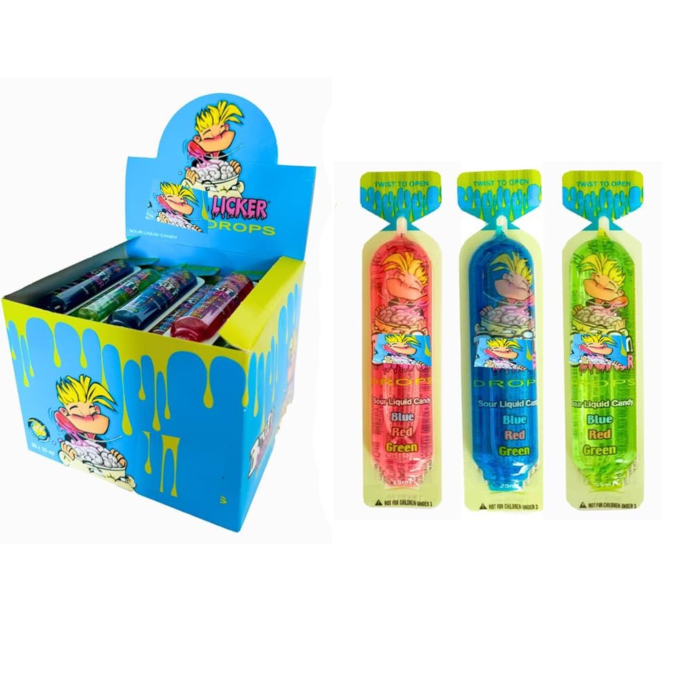 Sour Fruit Flavoured Candy liquid Tubes 30 x 25ml Full Box