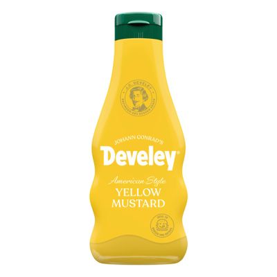Develey American Style Yellow Mustard Mild & Smooth Classic Mustard Squeeze Bottle 250 ml