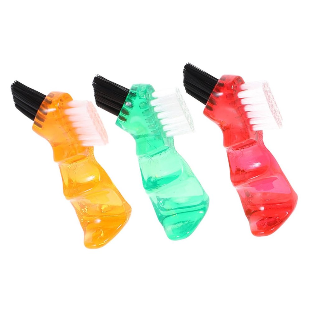ARTSEWPLY Denture Brush Toothbrush 3pcs Set Mini Double-Head Portable Small Multi-Functional Cleaning Brush for Personal Oral Care Household Use