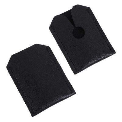 BIUDECO Head Protective Sleeve 2pcs Artificial Leather Manual Head Storage Case Safety Cover for Travel and Daily Shaving