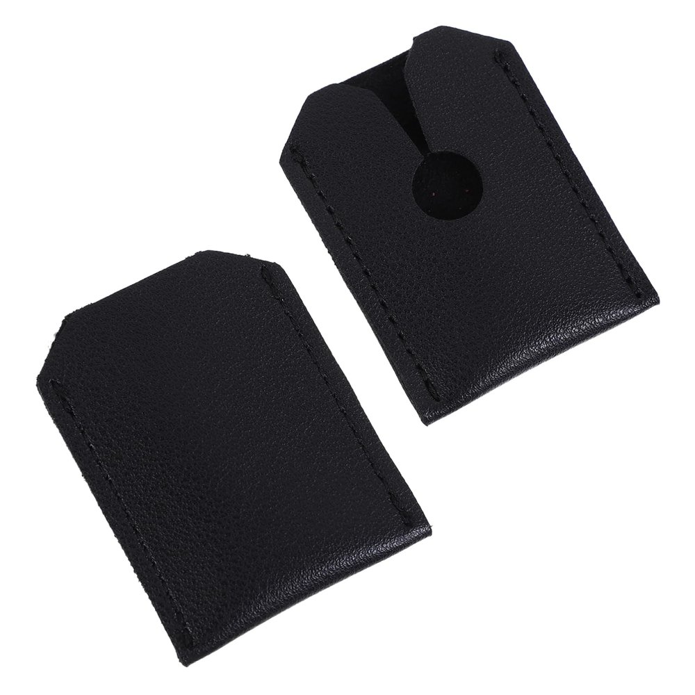 BIUDECO Head Protective Sleeve 2pcs Artificial Leather Manual Head Storage Case Safety Cover for Travel and Daily Shaving