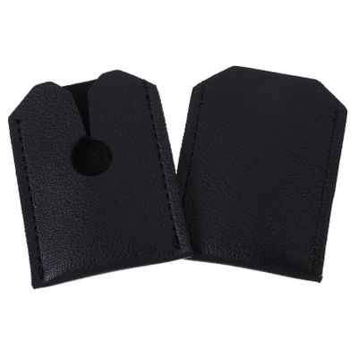 DECORNIJIA Head Protective Sleeve 2pcs Leather Safety Head Cover for Men Travel Shaving Accessory