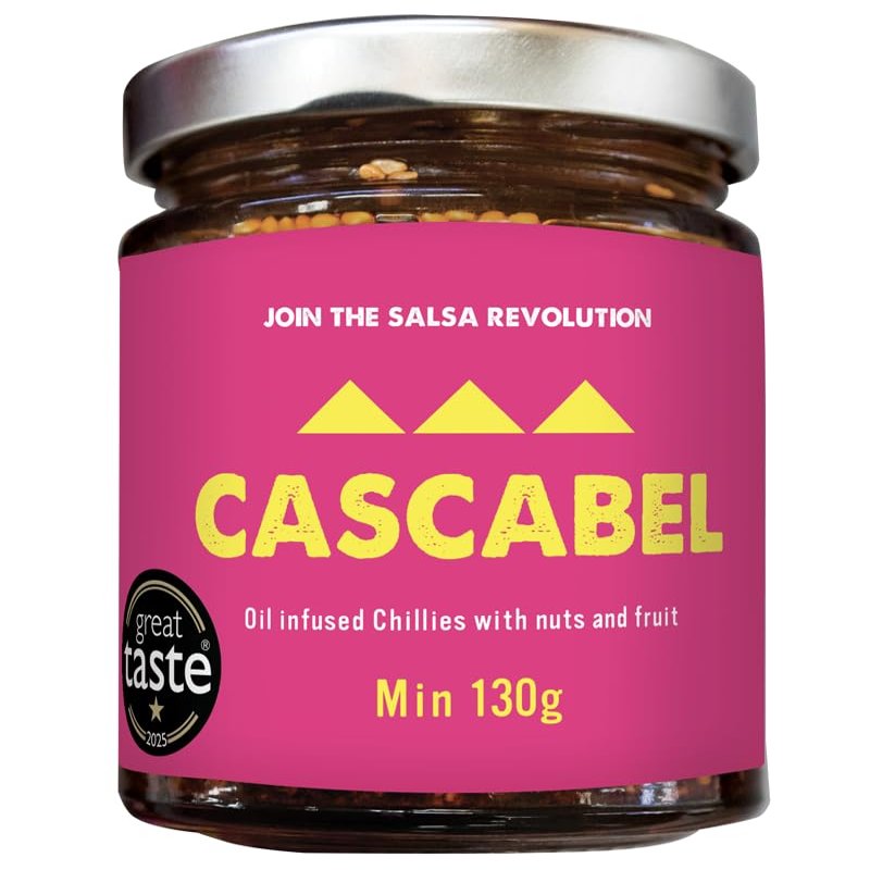 CASAZUL CASCABEL Mexican Salsa 130g | Oil-Infused Sauce with Nuts & Cranberries | Gourmet Vegan Hot Sauce