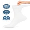 ARG 6 Pairs Men's Non-Elastic Diabetic Socks | Easy Grip, Soft Loose Top | Rich Cotton | UK Size 6-11 (White, one size) view 4
