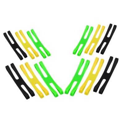 SOIMISS 12pcs Reusable Silicone Lid Straps Washable Bands Elastic Lunch Strap for Food Containers Fixing Silicone Bands Flexible Storage