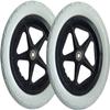 12-inch Wheelchair Replacement Rear Wheel, 12 1/2 X 2 1/4 Solid Rubber Tire, Non-Inflatable, for Wheelchairs, Rollators, Walking Aids(Gray) view 1