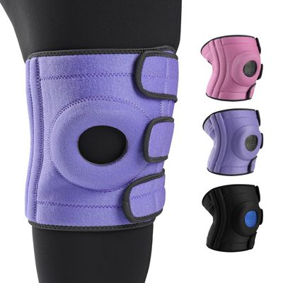 ABYON Medium to Plus Size Knee Support for Big Legs, Triple Strap Adjustable Knee Brace with Side Stabilisers, Non-Slip Knee Wrap for Arthritis,Meniscus Tear, ACL, Pain Relief, Stability for Women