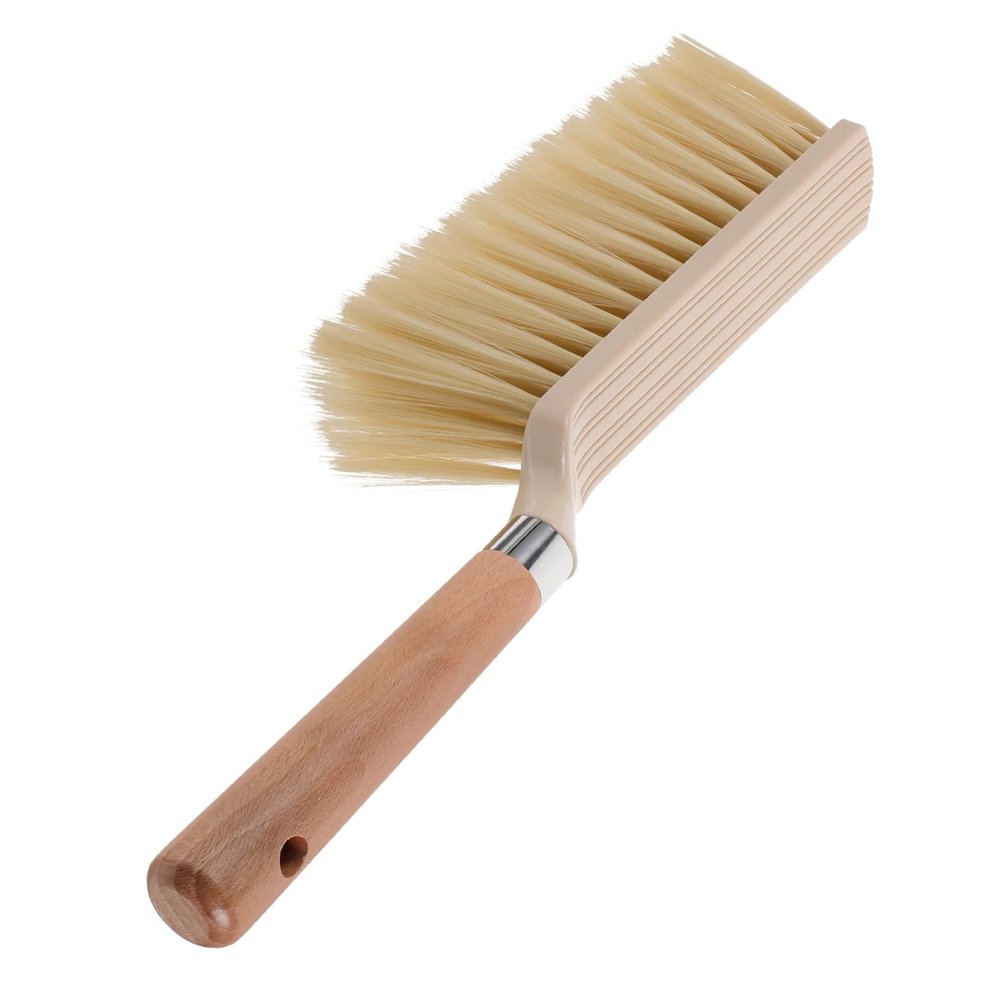 COLLBATH Pp Gap Cleaning Brush with Wooden Handle Soft Bristles for No Dead Spots Cleaning for Family Gaps and Wardrobe Dust Removal