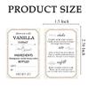 1.5x2.36 Inch Homemade Vanilla Extract Stickers with Instructions Madagascar Vanilla Beans and Vodka Extract Stickers for Handcrafted Herb Bottles,Kitchen Pantry,Jar 100 Pcs view 2