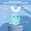 360 Kids Ultrasonic Toothbrush, Electric Tooth Brush with 2 U Shaped Silicone Brush Heads, Automatic Toothbrush with LED & Dino Look Light for Age 7~12 Years Boys and Girls (Green 7~12 Years Old) view 4