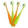 COLLBATH 4 Pcs Kids Manual Toothbrushes Soft Bristles Children Toothbrushes Carrot Shape Comfortable to Use Pp TPR Material Daily Use for Boys and Girls view 1