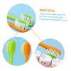 COLLBATH 4 Pcs Kids Manual Toothbrushes Soft Bristles Children Toothbrushes Carrot Shape Comfortable to Use Pp TPR Material Daily Use for Boys and Girls view 3