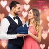 Chocolate Milk Love Heart Sweets Gift Box with Rose & Card - Christmas, Valentine or Birthday Gifts For Women Wife, Girlfriend & Mens Gift Set (Blue Heart) view 4