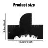 Barber Enhancement Cards with Measurement Indicators, Reusable Hairline & Beard Shaping Tool Color Spray Edge Alignment Tool for Men's Beard & Hair Styling (Black) view 2