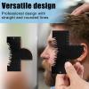 Barber Enhancement Cards with Measurement Indicators, Reusable Hairline & Beard Shaping Tool Color Spray Edge Alignment Tool for Men's Beard & Hair Styling (Black) view 3