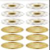 12 Pre-Cut 50th Golden Wedding Anniversary Themed Edible Wafer Paper Cake Toppers Decorations view 2