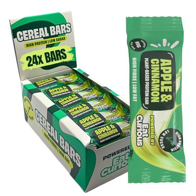 Eat Curious Apple & Cinnamon High Fibre Cereal Bars, 24 x 38g