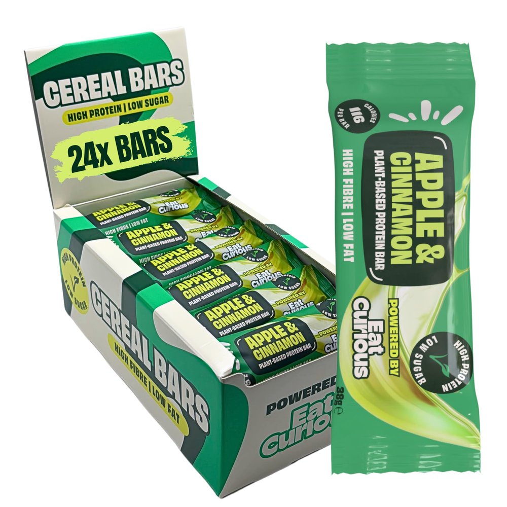 Eat Curious Apple & Cinnamon High Fibre Cereal Bars, 24 x 38g