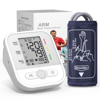 NWOUIIAY Blood Pressure Monitor Large Cuff Blood Pressure Machine Automatic Upper Arm BP Machine with Dual Power Options 2 99 Memory Adjustable 2242cm Cuff and LCD Display for Home Use