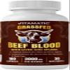 Vitamatic Grass Fed Beef Blood with Liver and Spleen - 180 Capsules - Freeze Dried & Non-GMO - Pasture Raised Glandular Supplement - Made in USA view 1