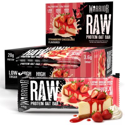 Warrior RAW Protein Bars 12 x 75g High Protein Oat Flapjack Snack