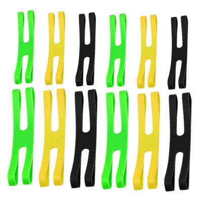 Yardwe 12pcs Silicone Lunch Box Straps with H Shape Elastic Design Durable Reusable Bands for Utensil and Container Organization Portable Kitchen Accessories for Home and Outdoor Use