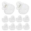 Beaupretty 10pcs Portable Toothbrush Storage Box Plastic Duck Shape Case Toothbrush Coverings Clips for Travel Bathroom Home Use Cute Protector Covers view 1