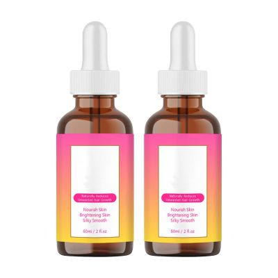 Oil for Hair Removal, 60ml Natural Body and Facial Hair Removal for Women, Moisturizing & Soothing, Suitable for All Skin Types (60ml, 2pcs)
