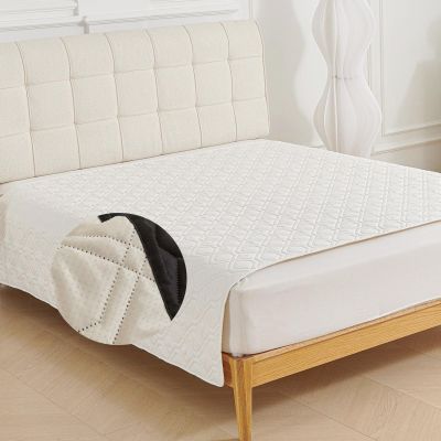 Morbuy Bed Pads for Incontinence Adults Reusable Washable Waterproof Mattress Protector for Incontinence Bed Wetting Reusable Absorbent Underpad for Wheelchair Car Sofa (White,210x305cm)
