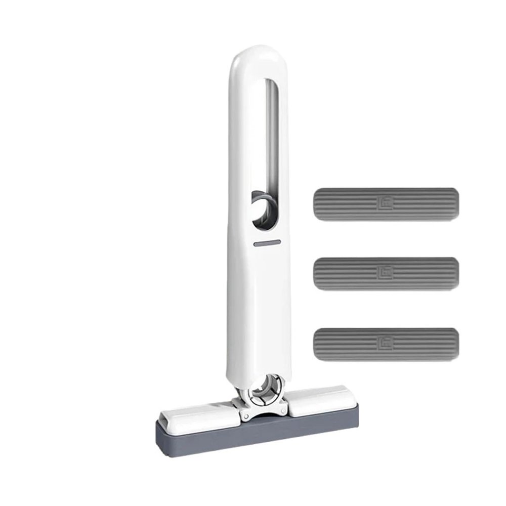1pcs Powerful Squeeze Mini Mop Folding Home Cleaning(1 Mop-3 Sponge)
