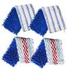 4 Pack Mop Heads Replacements Compatible with O-cedar Dual-Action Flip Mop, Chenille + Microfiber Mop Refills for Dry/Wet Use, Reusable and Machine Washable Dust Mop Cloths for Hardwood Floor Cleaning view 1