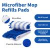 4 Pack Mop Heads Replacements Compatible with O-cedar Dual-Action Flip Mop, Chenille + Microfiber Mop Refills for Dry/Wet Use, Reusable and Machine Washable Dust Mop Cloths for Hardwood Floor Cleaning view 3