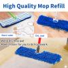 4 Pack Mop Heads Replacements Compatible with O-cedar Dual-Action Flip Mop, Chenille + Microfiber Mop Refills for Dry/Wet Use, Reusable and Machine Washable Dust Mop Cloths for Hardwood Floor Cleaning view 4