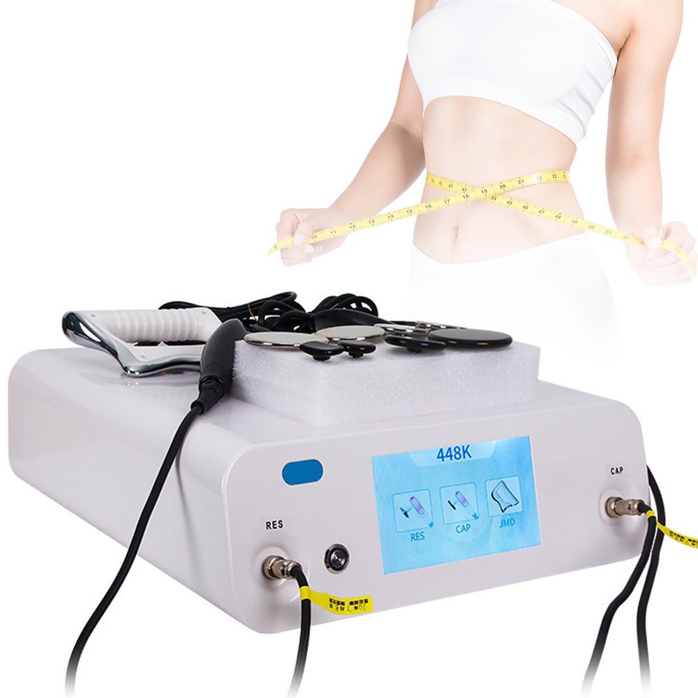 448KHz Cap RES Tecar Device Physical Therapy Physiotherapy Pain Management, Body Sculpting Machine with Probes and Handle,Lifting and Firming + Shaping + Health Care
