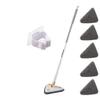 1pcs Rotatable Telescopic Triangle Mop 360 Spin Cleaning Squeeze Wet And Dry Use Water Absorption For Home Floor Ceiling(Blue-5pc-cloth) view 3