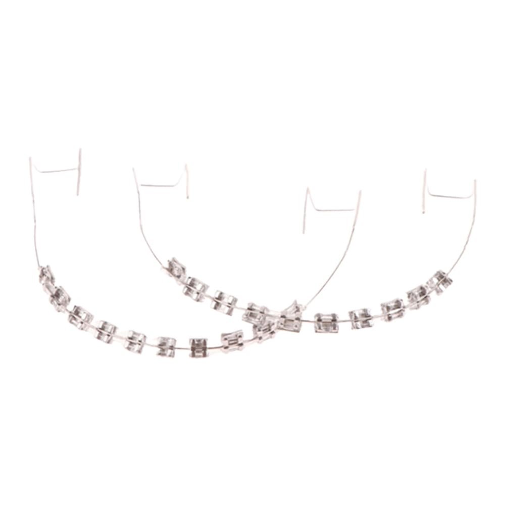 1 Pair Dental Fake Braces with Storage Box Dental Fashion Decoration (Grey)