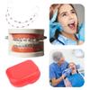1 Pair Dental Fake Braces with Storage Box Dental Fashion Decoration (Pink) view 2