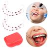 1 Pair Dental Fake Braces with Storage Box Dental Fashion Decoration (Rose Red) view 2