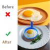 Egg Rings for Roasting Fried Eggs, Egg Shaper for Frying Pan, Heat Resistant Omelette Maker for Cooking Breakfast Sandwiches for Indoor and Outdoor Use view 3