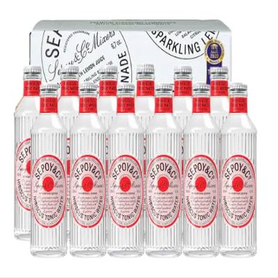 SEPOY & CO. Floral Hibiscus Tonic Water - 24 x 200ml | Pure Himalayan Water & 100% Natural Ingredients | Low Calorie, Less Sugar | Premium Gin & Tonic Mixer